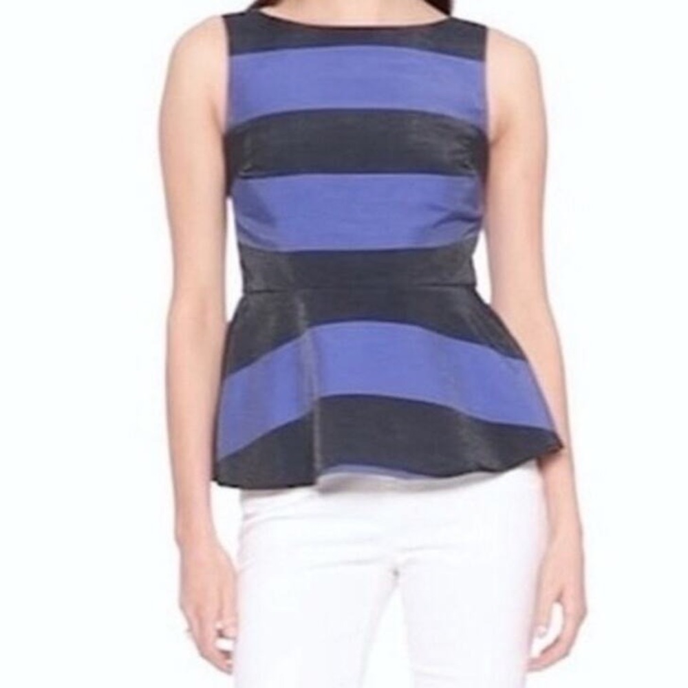 Banana Republic‎ Peplum Striped Top Size 4 NWT